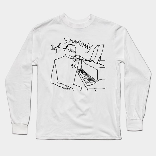 Igor Stravinsky by 9JD Long Sleeve T-Shirt by JD by BN18 